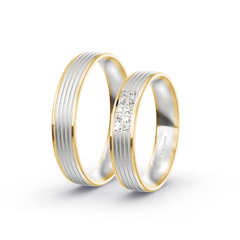 2 Eheringe / Partnerringe BiColor - Modell 2161 Luckenwalde