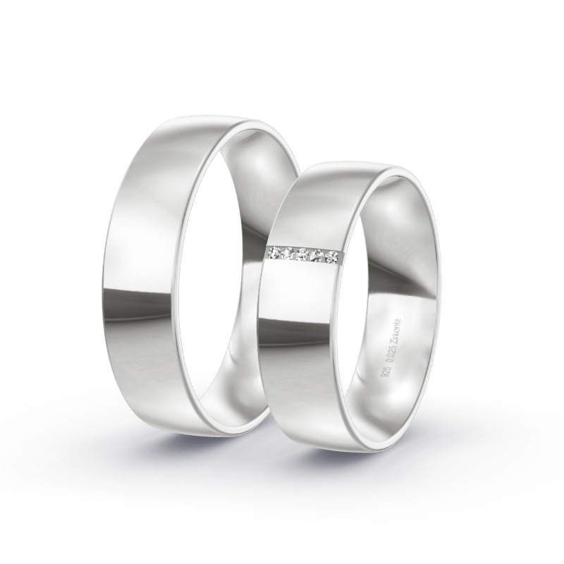 2 Trauringe / Eheringe 925 Silber - Modell 1607 Pleinfeld