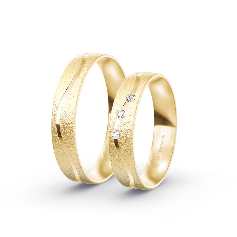 2 Trauringe / Eheringe Gelbgold - Modell 1588 Hamm