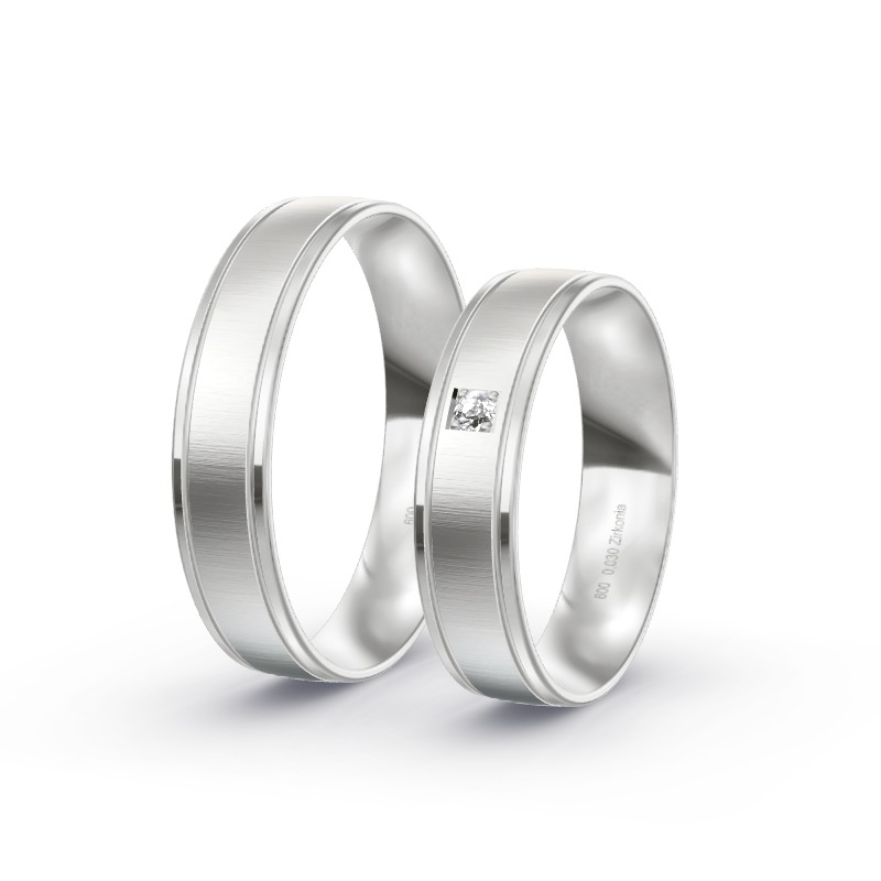 2 Eheringe / Partnerringe Platin Modell 2546 Dinslaken