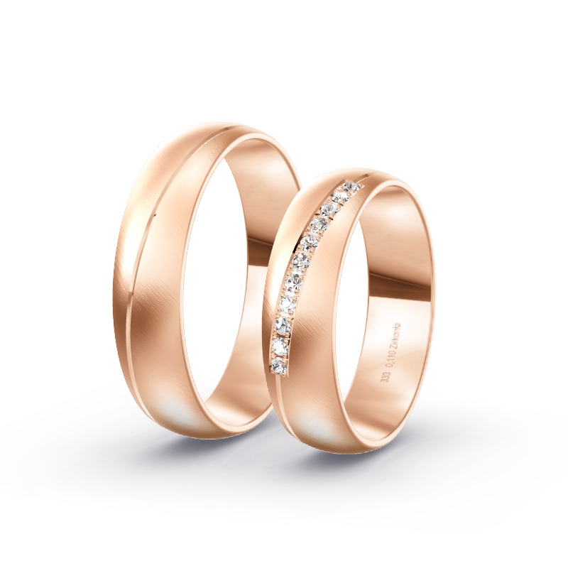 2 Eheringe / Partnerringe Roségold Modell 1970 Tarrenz