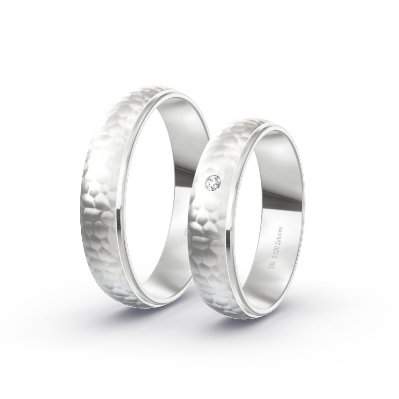 2 Eheringe / Partnerringe Weißgold Modell 2053 Judenburg