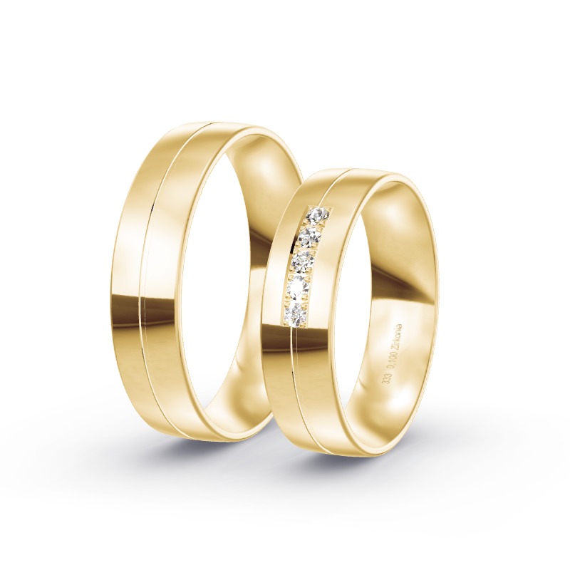 2 Eheringe / Partnerringe Gelbgold Modell 1778 Salching