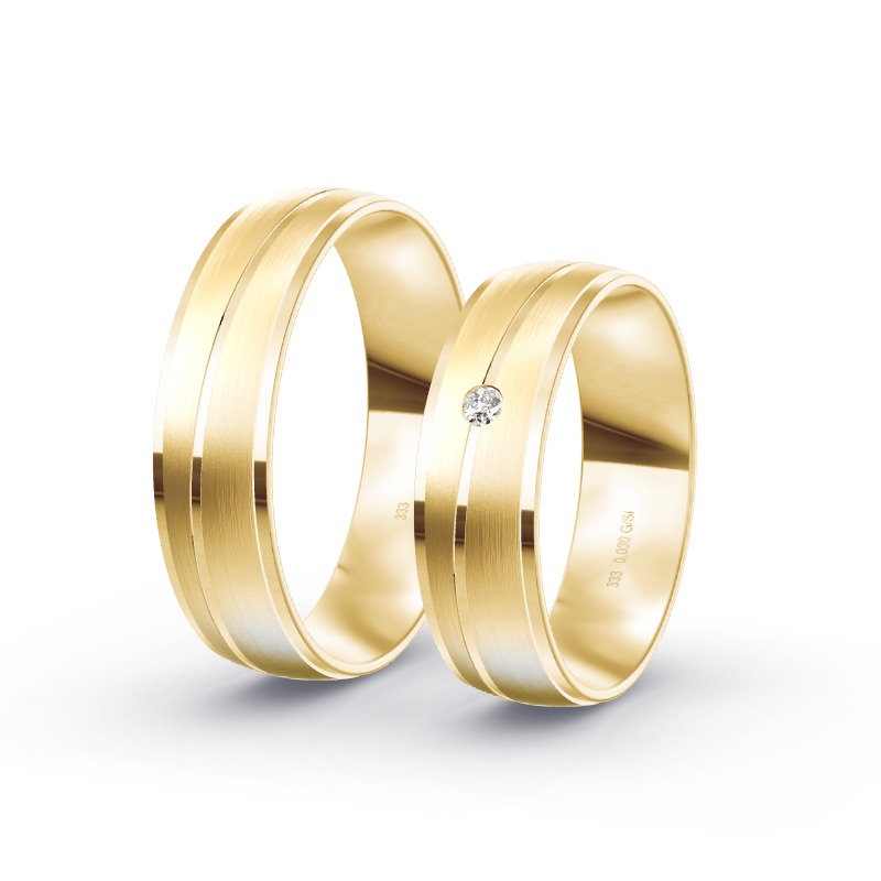 2 Trauringe / Eheringe Weißgold - Modell 1618 Ebermannstadt