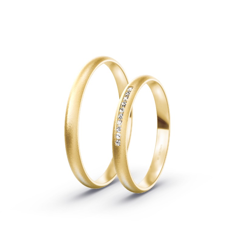 2 Eheringe / Partnerringe Gelbgold Modell 2107 Coesfeld