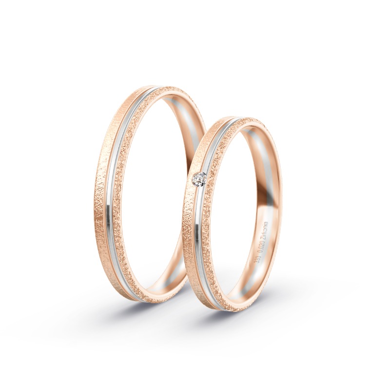 2 Eheringe / Partnerringe BiColor - Modell 2229 Vilshofen