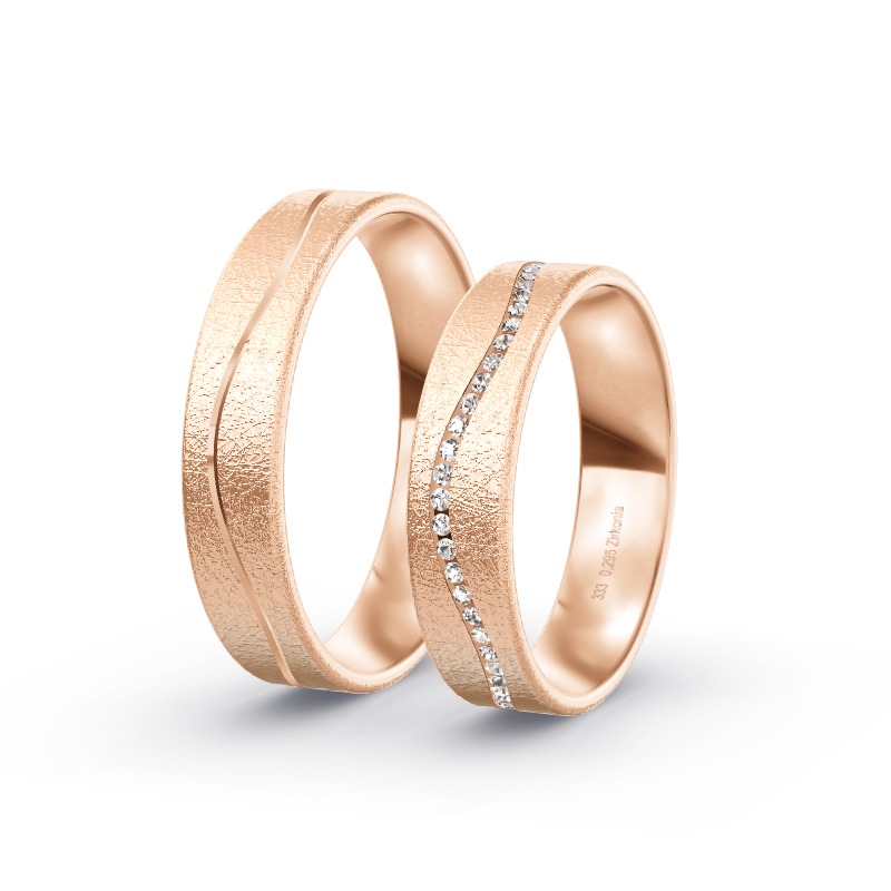2 Eheringe / Partnerringe Rotgold Modell 2511 Neufahrn