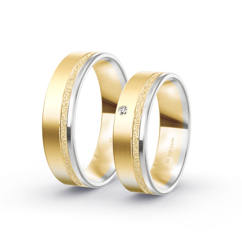 2 Trauringe / Eheringe Gelbgold - Modell 1559 Wetzlar