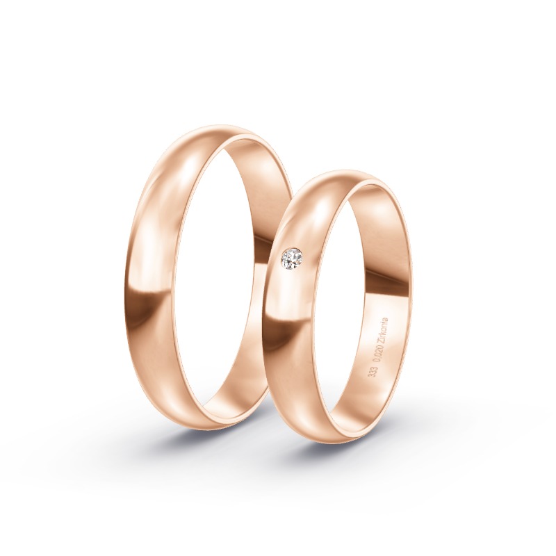 2 Eheringe / Partnerringe Roségold Modell 2060 Oberpullendorf