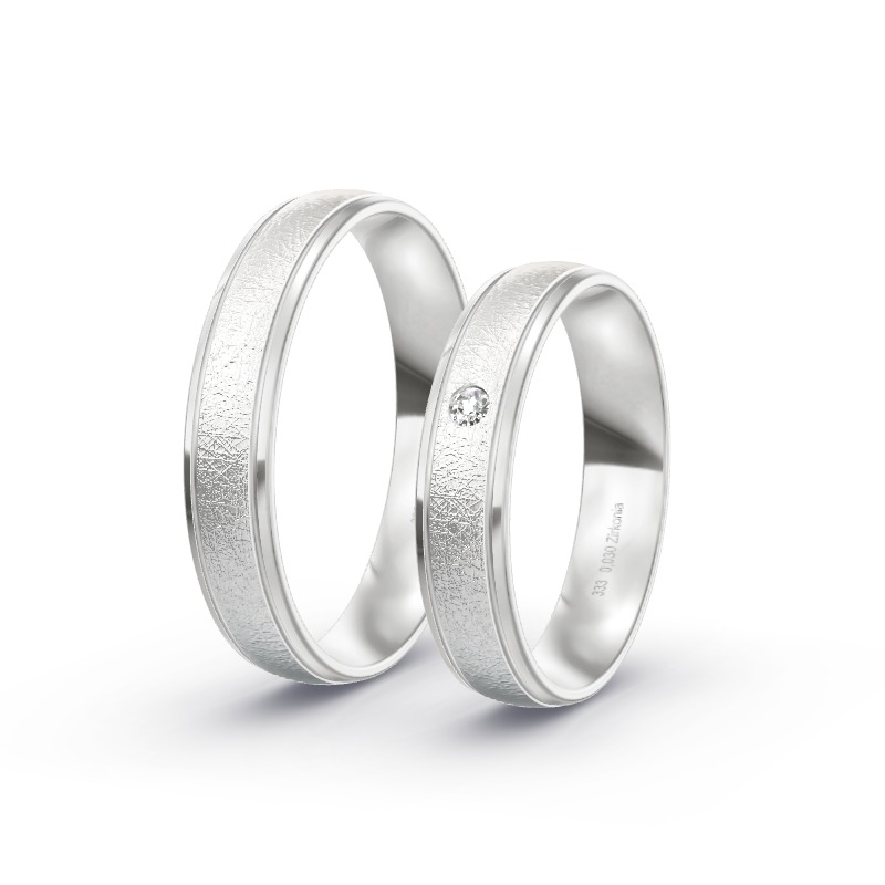 2 Eheringe / Partnerringe BiColor - Modell 1687 Vellberg