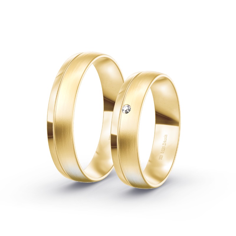 2 Eheringe / Partnerringe Gelbgold Modell 1865 Ichtershausen