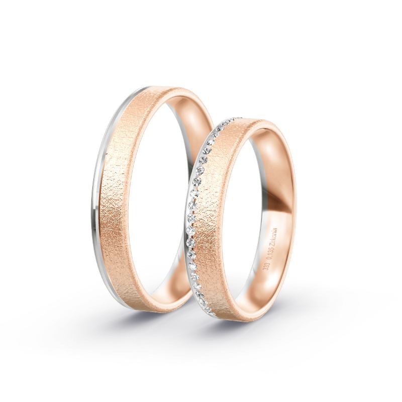 2 Eheringe / Partnerringe BiColor - Modell 2182 Burglengenfeld