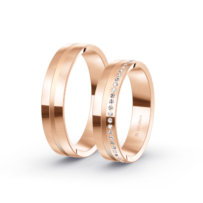2 Eheringe / Partnerringe Rotgold Modell 2504 Speichersdorf