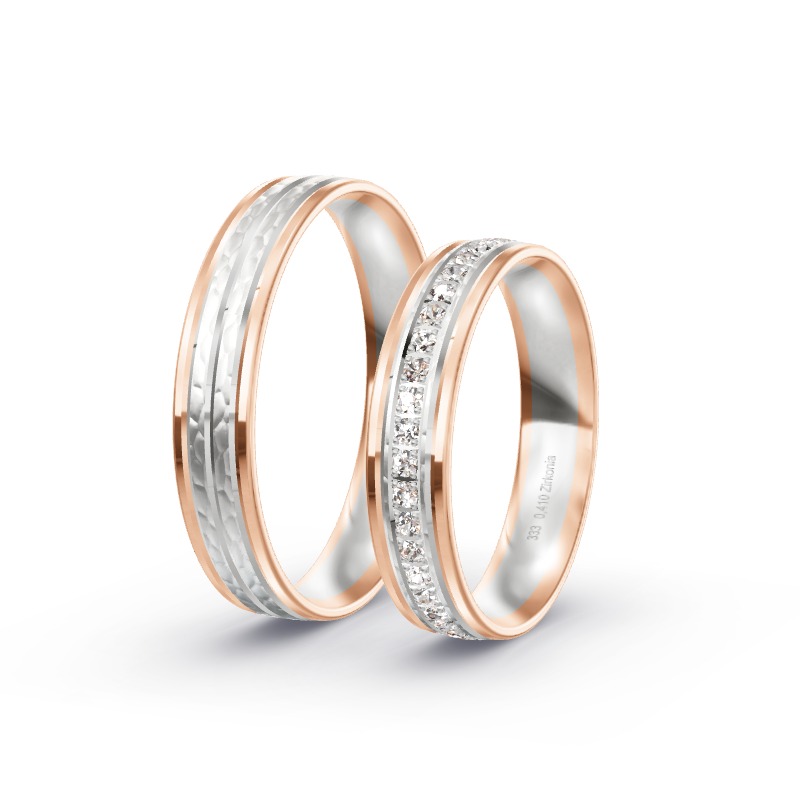 2 Eheringe / Partnerringe BiColor - Modell 2260 Zirndorf