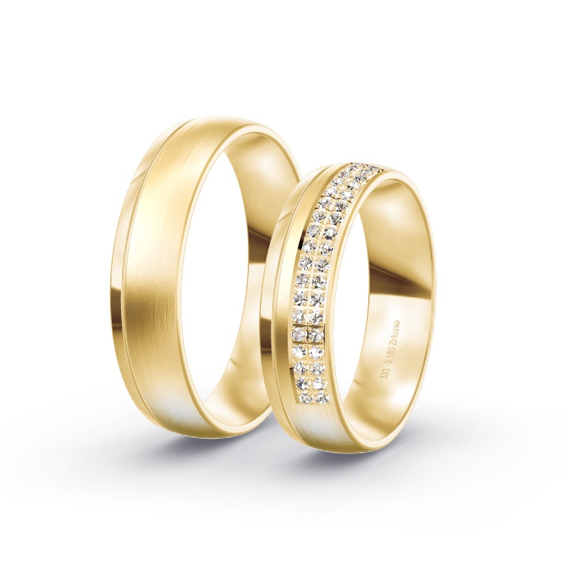 2 Trauringe / Eheringe Gelbgold - Modell 1584 Saarlouis