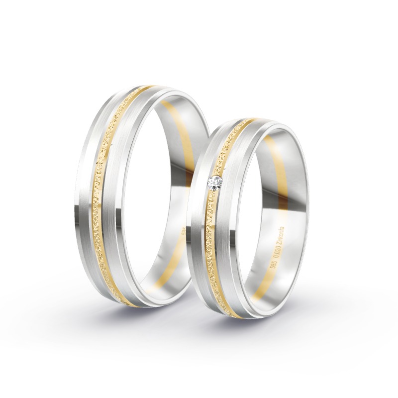 2 Eheringe BiColor - Modell 2297 Landsberg