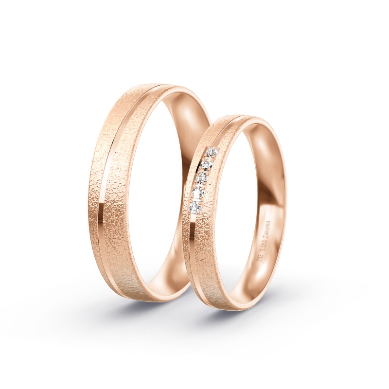 2 Eheringe / Partnerringe Rotgold Modell 2494 Denkendorf