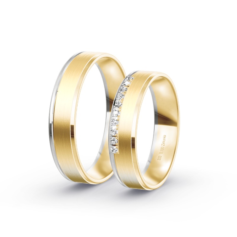 2 Eheringe / Partnerringe BiColor Modell 2013 Lilienfeld