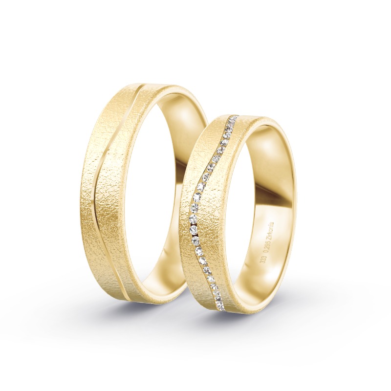 2 Eheringe / Partnerringe Gelbgold Modell 2129 Dingolfing