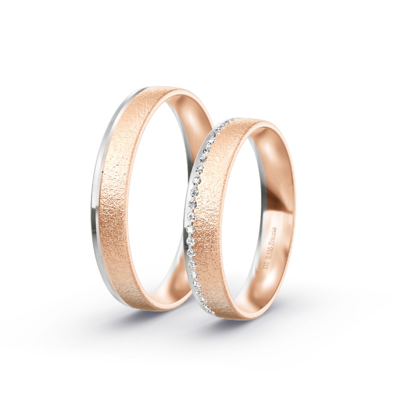 2 Eheringe / Partnerringe BiColor - Modell 2343 Ostenfeld
