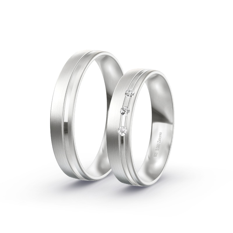 2 Eheringe / Partnerringe Platin Modell 2575 Pinneberg