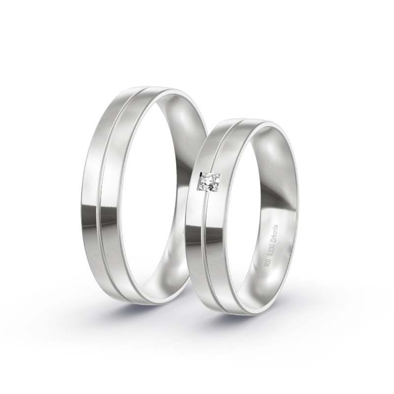 2 Eheringe / Partnerringe Platin Modell 2560 Wegberg