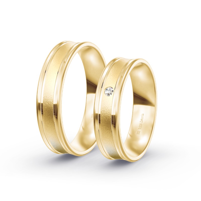 2 Eheringe / Partnerringe Gelbgold - Modell 1699 Feldkirchen