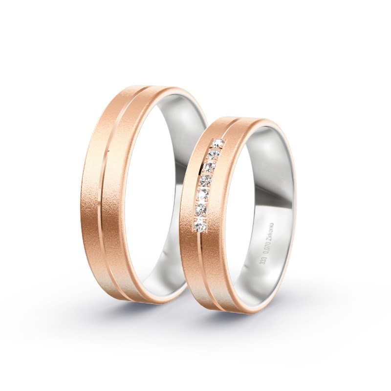 2 Eheringe / Partnerringe BiColor Modell 1952 Films