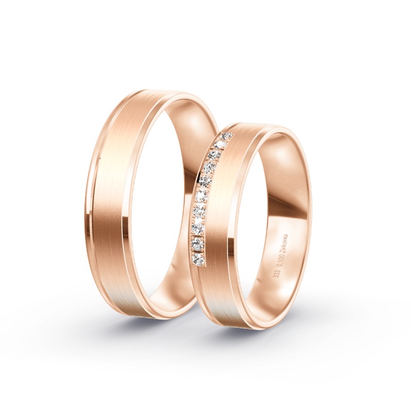 2 Eheringe / Partnerringe Roségold Modell 2017 Badgastein