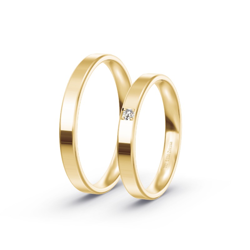 2 Eheringe / Partnerringe Gelbgold Modell 2106 Ibbenbüren