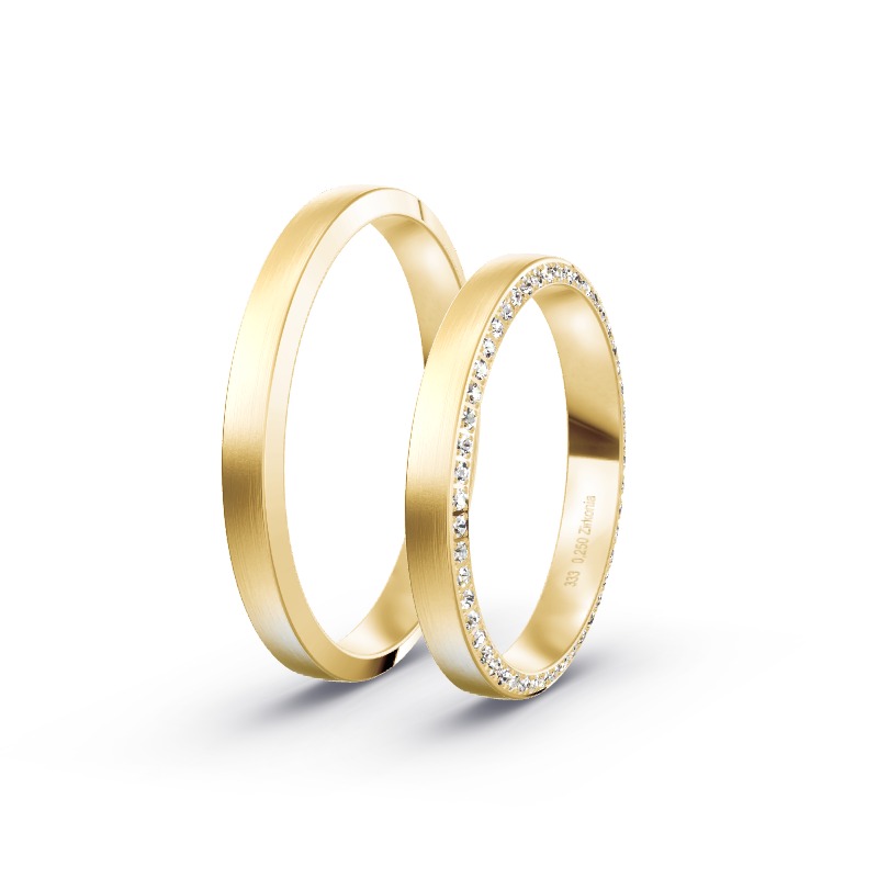 2 Eheringe / Partnerringe Gelbgold Modell 2109 Höxter