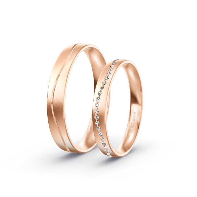 2 Eheringe / Partnerringe Roségold Modell 2526 Unterföhring