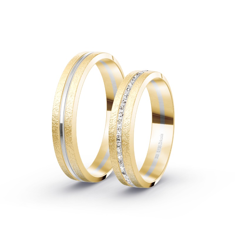 2 Eheringe / Partnerringe BiColor - Modell 2142 Zwiesel