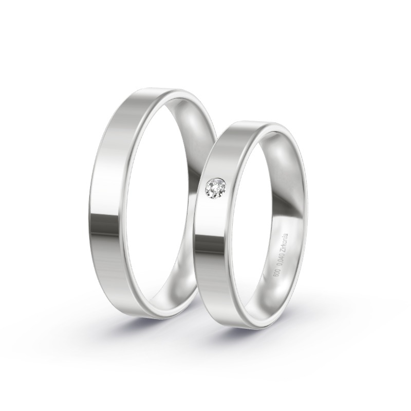 2 Eheringe / Partnerringe Platin Modell 2554 Elsdorf