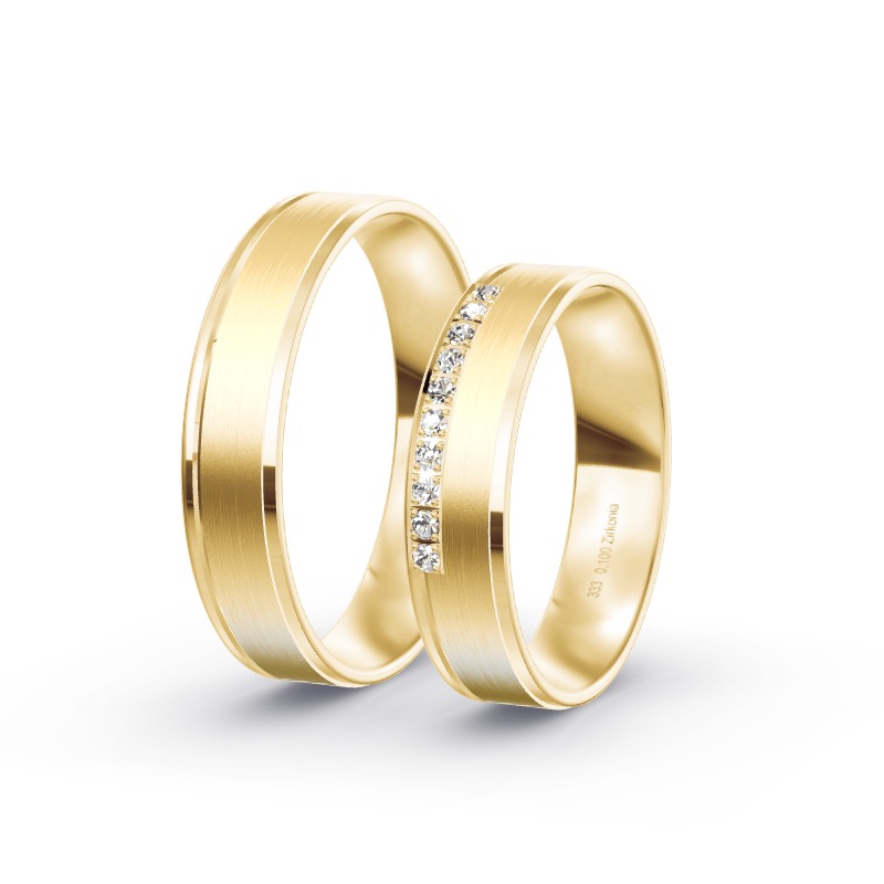 2 Eheringe / Partnerringe Gelbgold Modell 2015 Berchtesgaden
