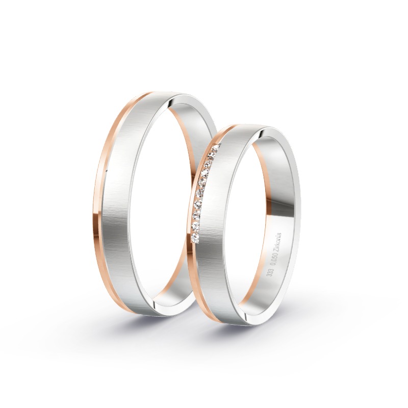 2 Eheringe / Partnerringe BiColor - Modell 2190 Oelde