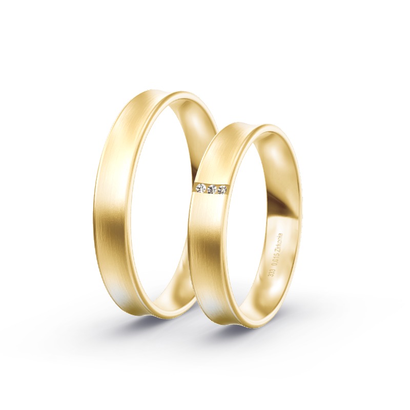 2 Trauringe / Eheringe Gelbgold - Modell 1670 Windsbach